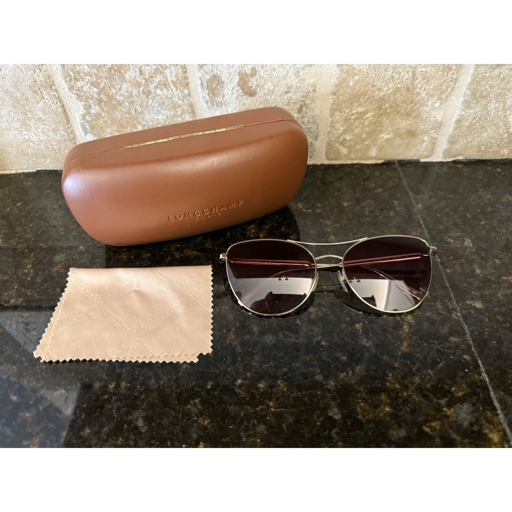 Longchamp Sunglasses LO 134S 770 Gold 58-17-140 With Case And Wipe